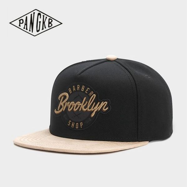 

pangkb brand brooklyn cap black adjustable hip hop snapback hat for men women headwear outdoor casual sun baseball cap, Blue;gray