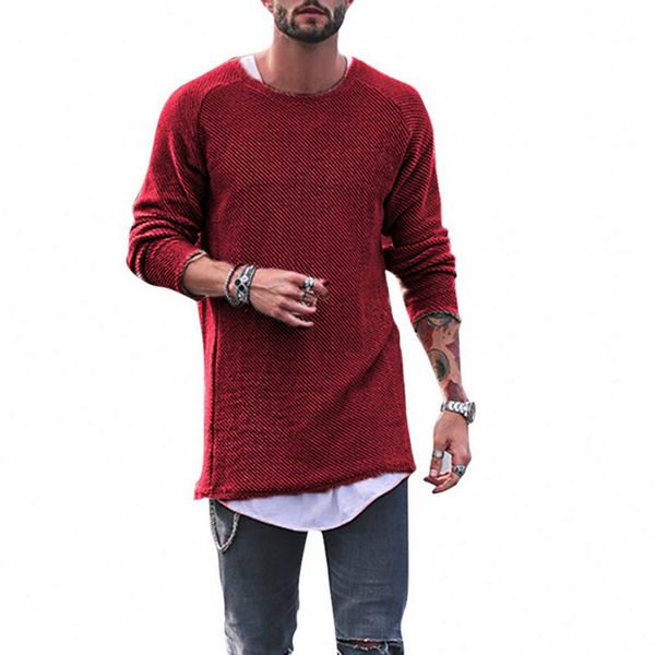 

heflashor мужского трикотаж свитер 2019 мода длинного рукава твердых повседневных вязаная рождество пуловер длинного свитер мужской streetwe, White;black