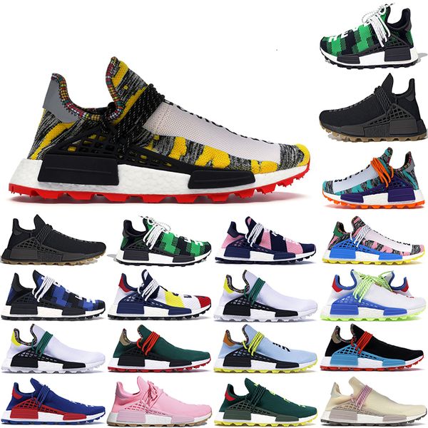 

5 13 new mens nmd human race pharrell solar pack red soul sun calm hu trail women designer sports running shoes us- big size outdoor