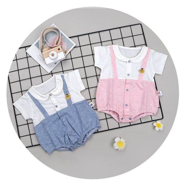 

selling baby girl boy quality romper fashionable infants clothes set summer cotton cute newborn set unisex, White