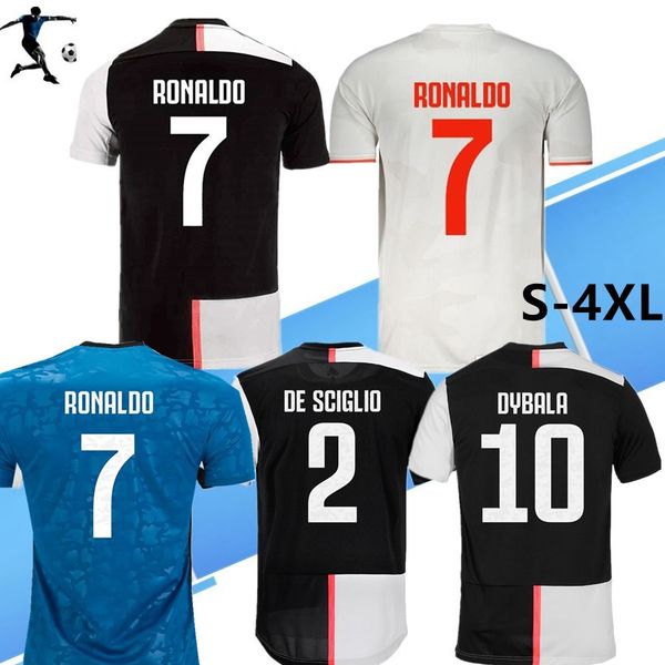 

New 19 20 ronaldo occer jer ey 2020 kid home away 3rd de ligt dybala higuain buffon cami eta futbol cami a maillot football hirt, Black;yellow