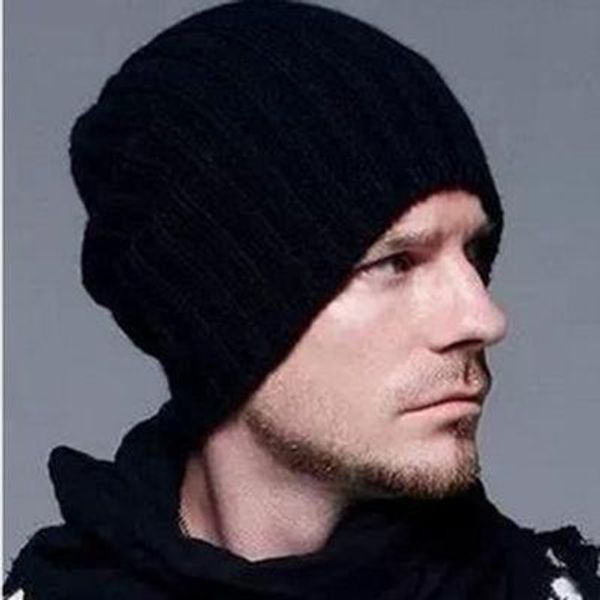 

2018 mens designer hats bonnet winter beanie knitted wool hat plus velvet cap skullies thicker mask fringe beanies for men, Blue;gray