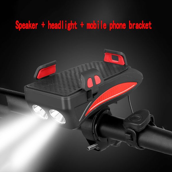 

waterproof bicycle headlight mobile phone holder usb charging mountain bike carbell multi-function mobile phone bracket