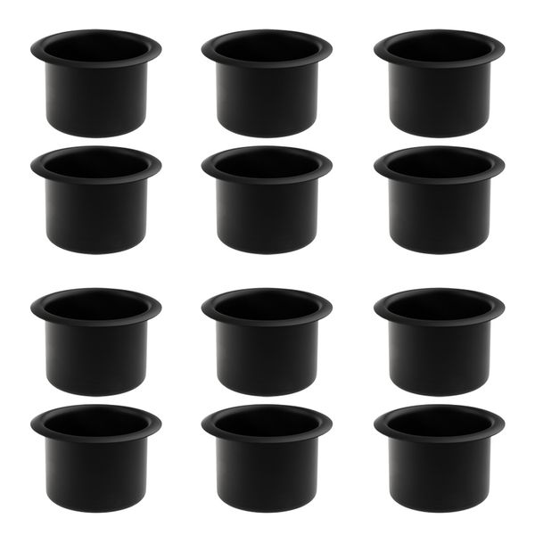 

12 pieces aluminum alloy cup drink holder for marine boat car truck camper rv black