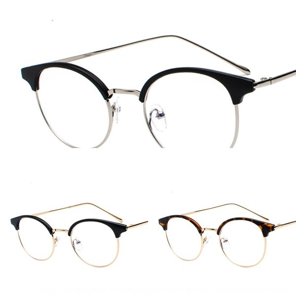 

kbujr lightweight and wo all-match students' casual half-frame plain k1326 lightweight men's and women's all-match glasses st, Silver