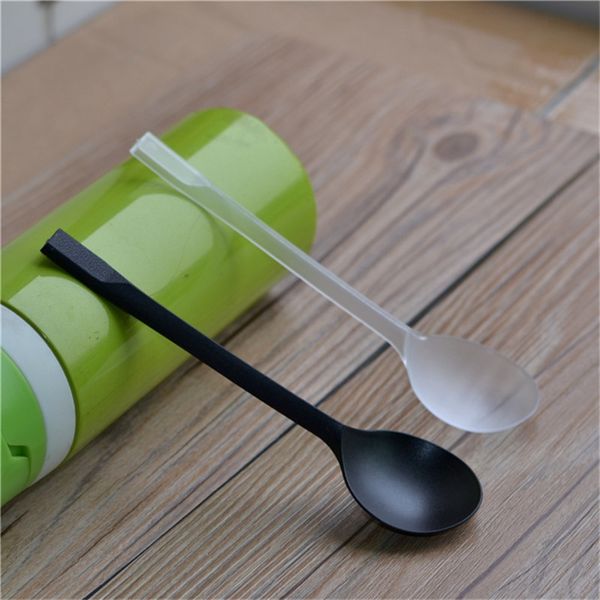 

100pcssingle package plastic disposable spoon transparent portable household kitchen tableware for ice cream dessert soup spoon