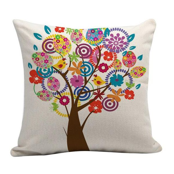 Easter Bunny Egg Printing Pillow Case 45 45cm Pillow Case Home