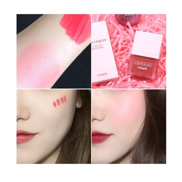 

liquid blush cosmetics blusher creamy rouge gel 4 colors long lasting natural cheek blush face contour make up drop shipping
