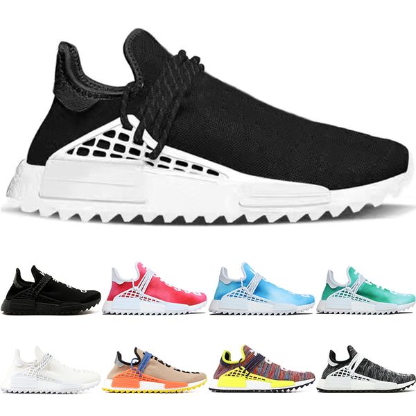 

Human Race trail Running Shoes Men Women Pharrell Williams HU Runner Nerd Black White Peace Passion Younth Limited Sports Sneakers Size 5-12