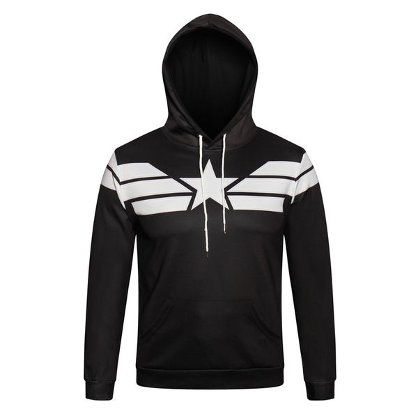 

3d printed designer mens hoodies pullover long sleeve hooded mens sweatshirts casual crew neck male, Black