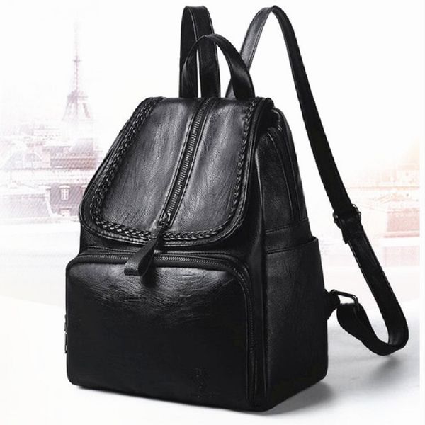 

one wen new fashion women's backpack soft personality small fresh trend ow-z-010