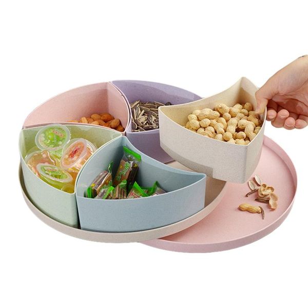 

kitchen storage & organization wheat stalk compartments lido appetizer serving tray candy nut dry fruit platter holder for dinners parties h