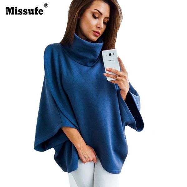 

chic front cross irregular turtleneck sweatshirt women autumn winter hoodies three quarter flare sleeve warm pullovers slim, Black