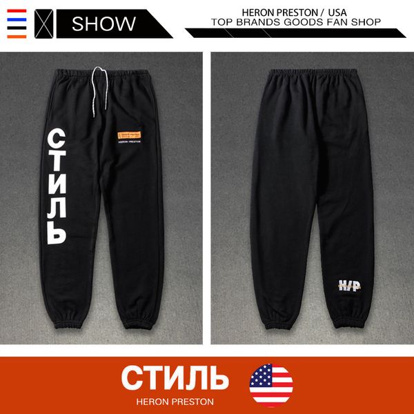 

Mens 2019 Luxury Designer Clothes Euramerican Hip-hop Popular Logo HERON PRESTON Sweatpants Fashion Hipster Ankle Banded Pants