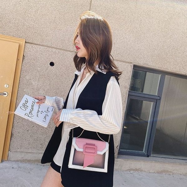 

2020 new pu trend one-shoulder diagonal handbag women's fashion small square bag