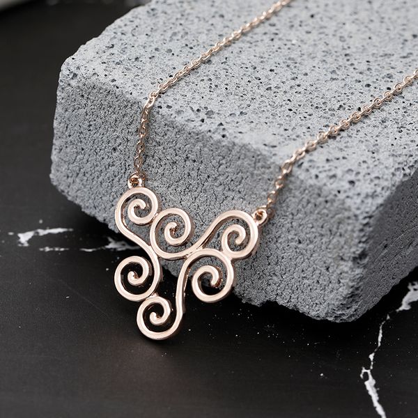 

top fashion unique moire design pendant necklace for women mother's day gifts party jewelry high quality, Silver