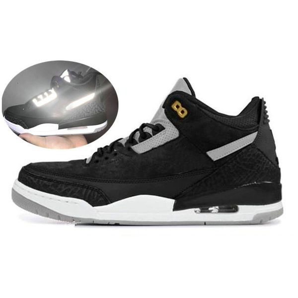 

new air 3 tinker black sliver 3m black reflective argente 3s men basketball shoes sports sneakers outdoorlimited