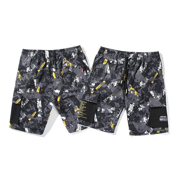 

Summer tooling shorts men's fashion casual camouflage 5 five points sports beach pants men's ins loose mid pants trend size M-2XL