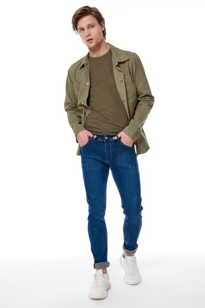 

trendyol male skinny destroylu jeans tmnss20je0328, Blue