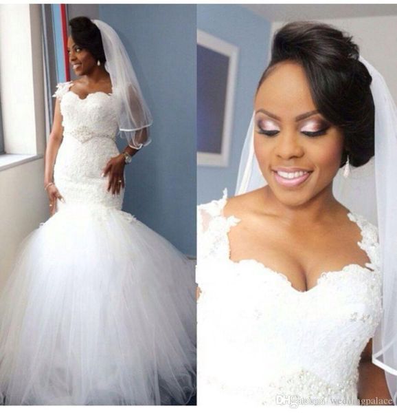New Arrival Nigerian Mermaid Church Wedding Dresses Sweetheart