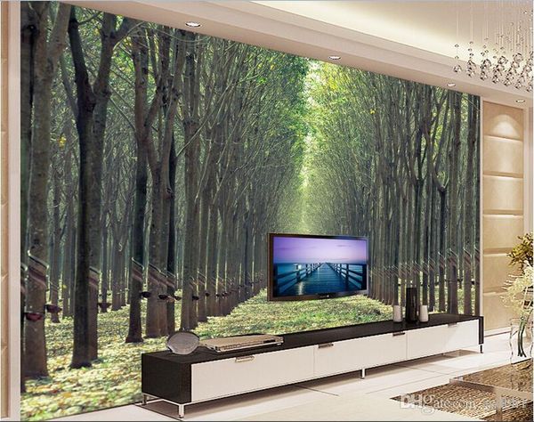 

3d wallpaper custom p non-woven mural trees green path landscape decor painting picture 3d wall muals wall paper for walls 3 d
