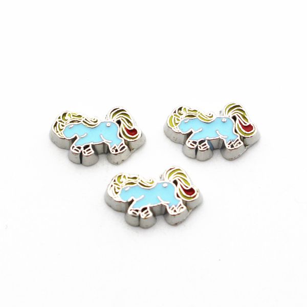 

new arrive 20pcs/lot silver unicorn alloy floating charms living memory floating lockets charms for diy accessory, Bronze;silver