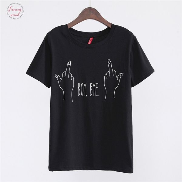 

все match печати jongen bye режим t shirt 2019 zomer корте mouwen streetwear vrouwen tops casual o халс t shirt 11363, White