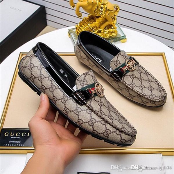 

newst brand designers bright patent leather formal suit mens dress shoes boy party office wedding slip on flats pointed toe shoes idzui, Black