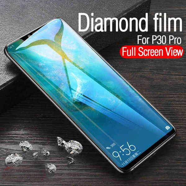 

3d screen protector for huawei mate 20 pro p30 pro tempered glass oleophobic coat full cover protective glass diamond film