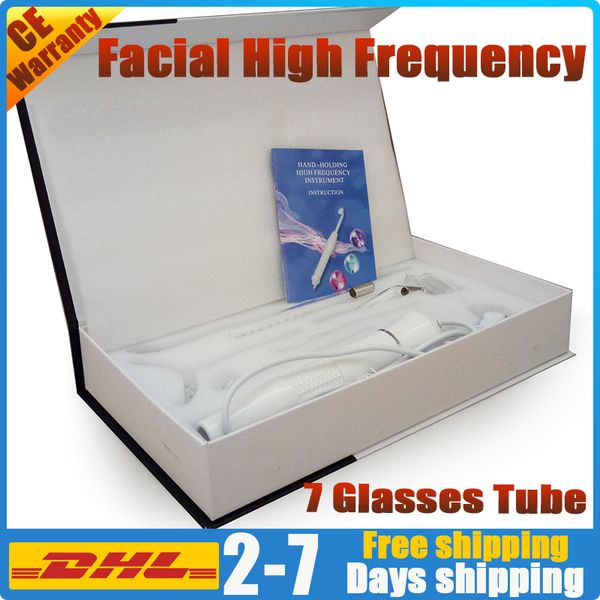 

high frequency electrode machine facial care acne therpay violet orange ray skin care hair growth devices electrode wand 7 glass tube