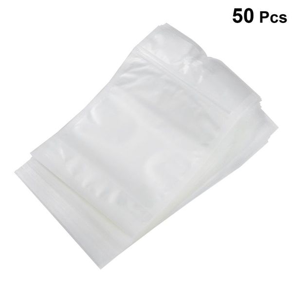 

50pcs self sealing zip pockets transparent biscuit bags casual nougat packaging bags candies storage pouches