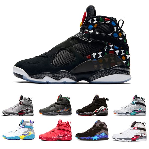 

quai 54 south beach white aqua raid red 8 vii 8s mens basketball shoes valentine's day chrome countdown pack men outdoor sports sneaker