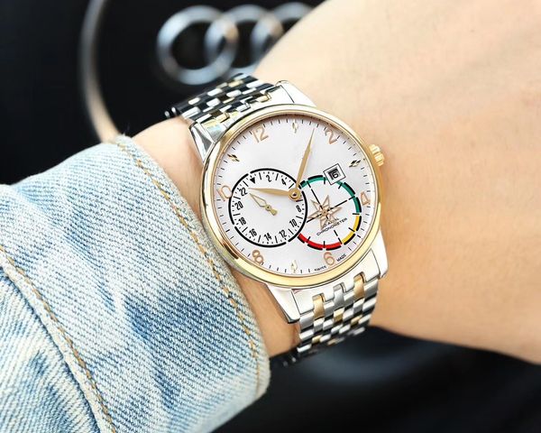 

престиж высокого класса мужские часы, многофункциональный маховик механическое движение, верхний 316 корпус из нержавеющей стали / ремешок, Slivery;brown