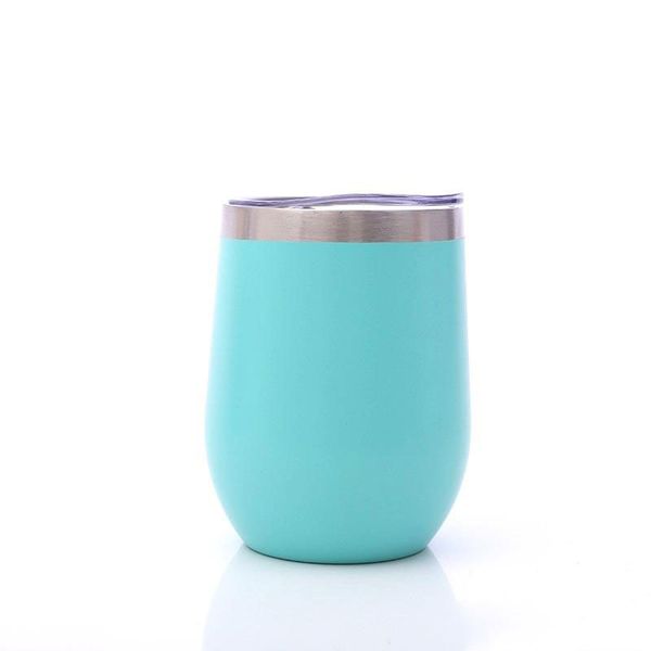 

selling 12oz double walled stainless steel wine tumbler custom eggshell cup with lid th portable for outdoor camping mugs