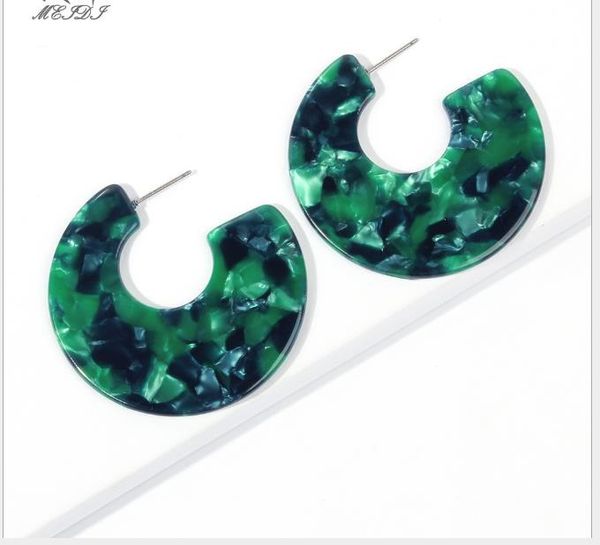 

мода ювелирные изделия мода простой большой кольцо смолы серьги, Golden;silver