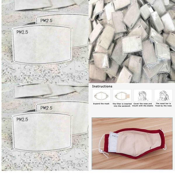 

100шт фильтр против пыли капельки сменная маска подушечка вставка маски бумага бытовая защитные продукты mouth маски рм2,5 фильтры
