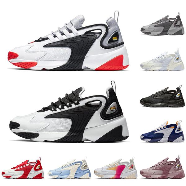 

2019 men and women tekno zoom 2k race red royal blue grey running flat sports sneakers mens trainers with socks 36-45