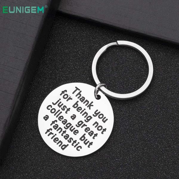 

coworker keychain gifts for men women retirement farewell gift ideas for colleague friendship keyring him her presents, Silver