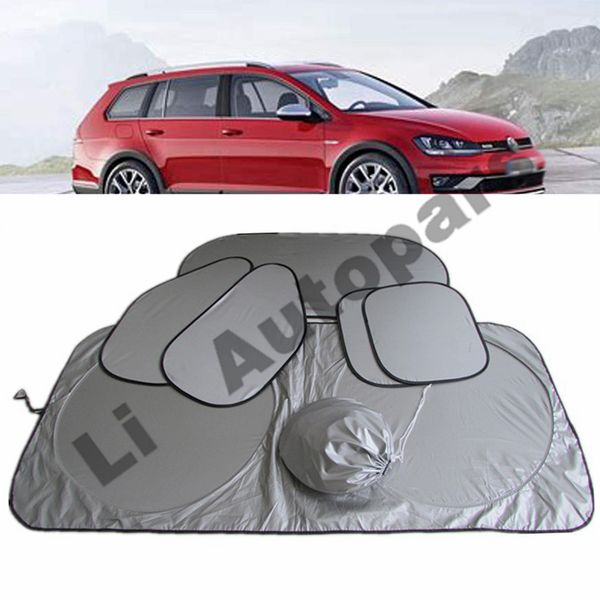 

6pcs foldable car window solar protection cover car windshield sunshades/rear window/side window sun shade cover reflective