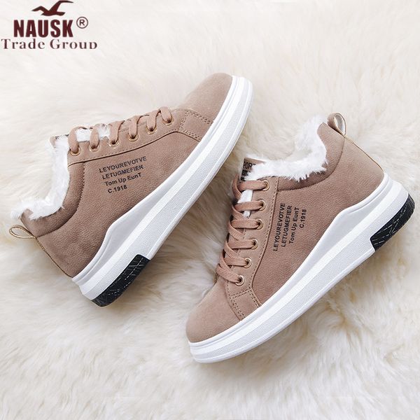 

cotton shoes female new women's boots winter plus velvet cotton shoes thick soled warm snow women's boots women's botas mujer, Black