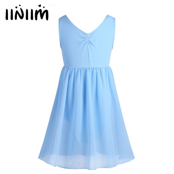 

girls professional ballet tutu dress chiffon sleeveless ballet dancing ballerina teen kids gymnastics leotard costume dress, Black;red