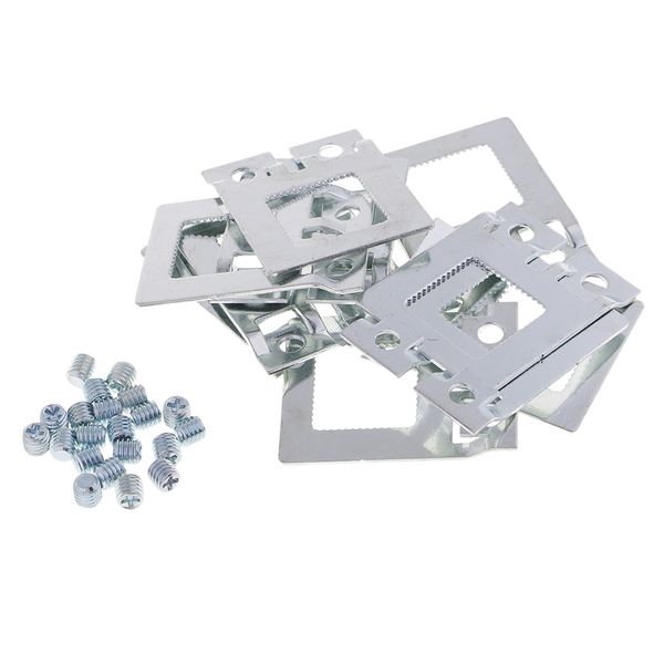 

10pcs square hangers stretched canvas hollow back sawtooth hanger + screws for picture p frame hanging home office wall decoration