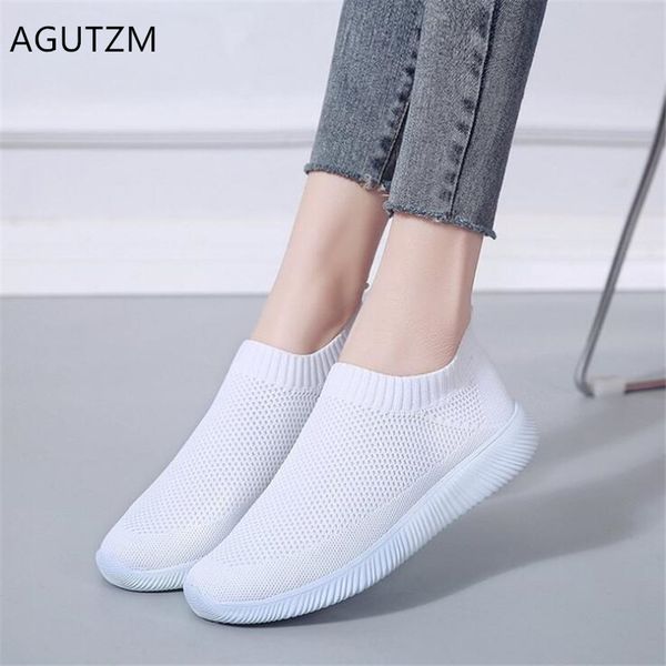 

agutzm 2019 woman shoes summer fashion woman casual flat shoes mesh breathable comfortable sneakers chaussures femme q964, Black