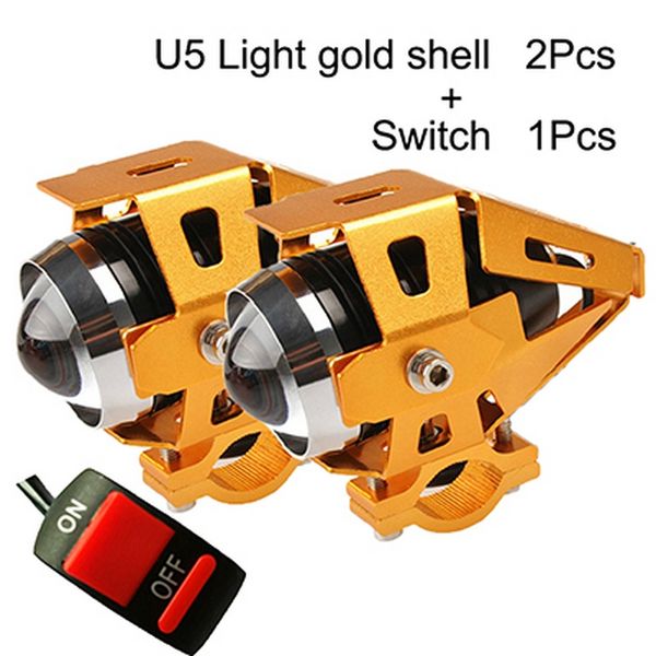 

1 pair motorcycle led headlight bulb 12v car spot u5 auto led lamps spotlights light 6500k scooter motorbike fog light auxiliary