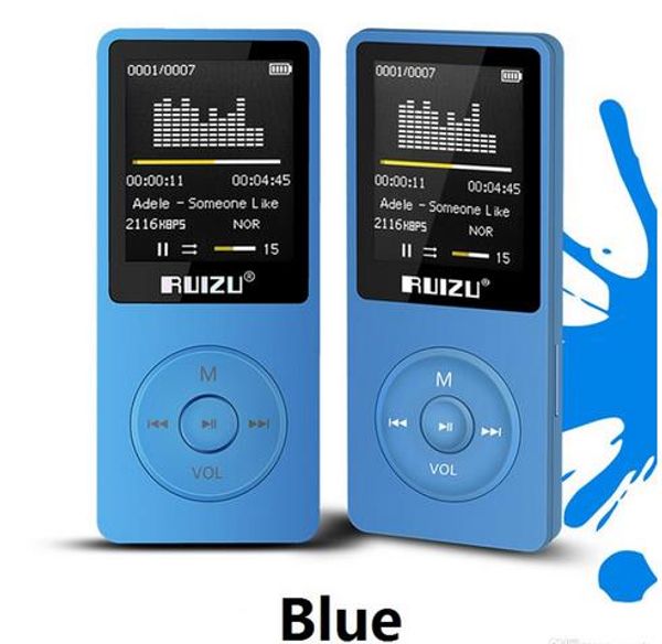 Original englische Version. Ultradünner MP3-Player mit 8 GB Speicher und 1,8-Zoll-Bildschirm, kann 80 Stunden abspielen, Original RUIZU X02 DHL