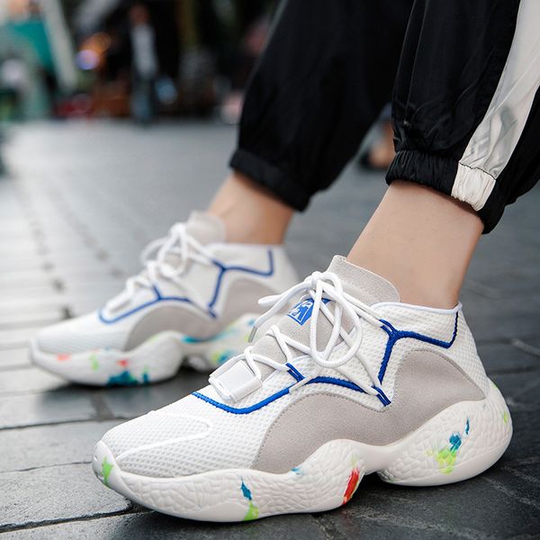 

platform white sock knit upper sneakers women summer breathable mesh running shoes ultra light woman chaussures femme rna357