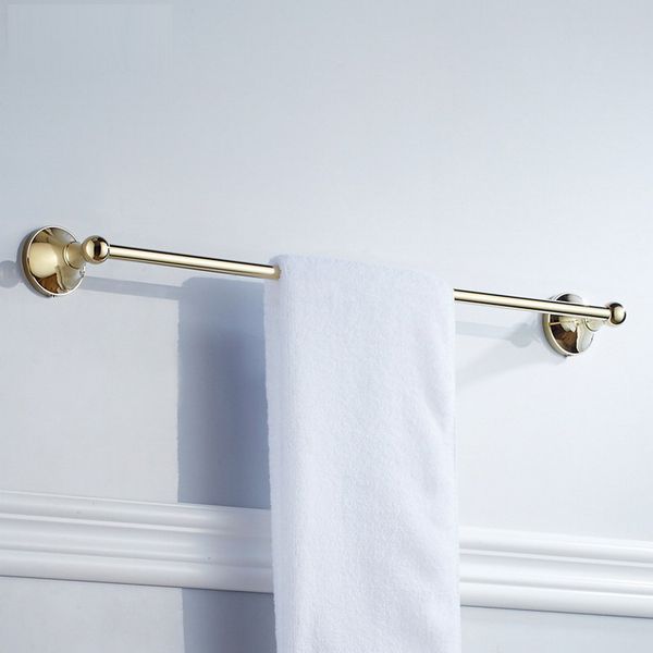 

luxury gold color bathroom towel holder single towel bar rack brass rail bathroom accessories