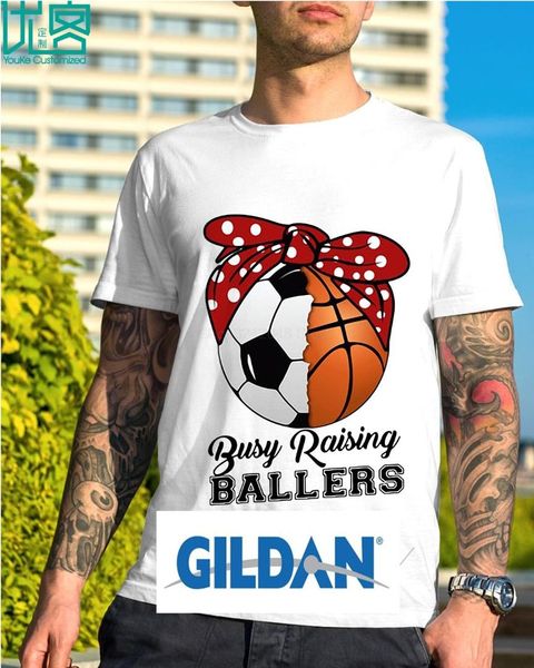 

brand baseball busy raising ballers t-shirt 2019 summer men's short sleeve t-shirt, White;black
