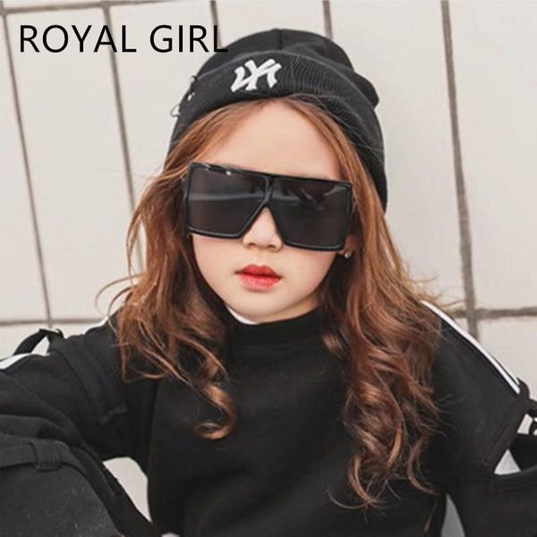 

royal girl fashion square kids sunglasses cute children personality oversized sun glasses flat eye goggles for kids ss746 loqxr, Blue