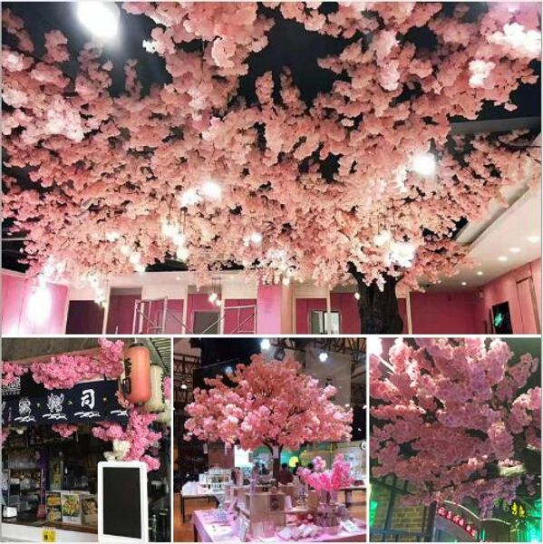 

Fake flower eller home decor 100cm artificial branche of cherry blo om ilk flower home wedding decoration hipping